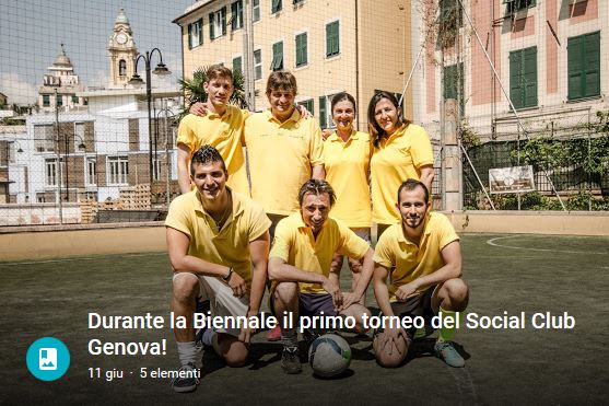 Durante la Biennale il primo torneo del Social Club Genova!