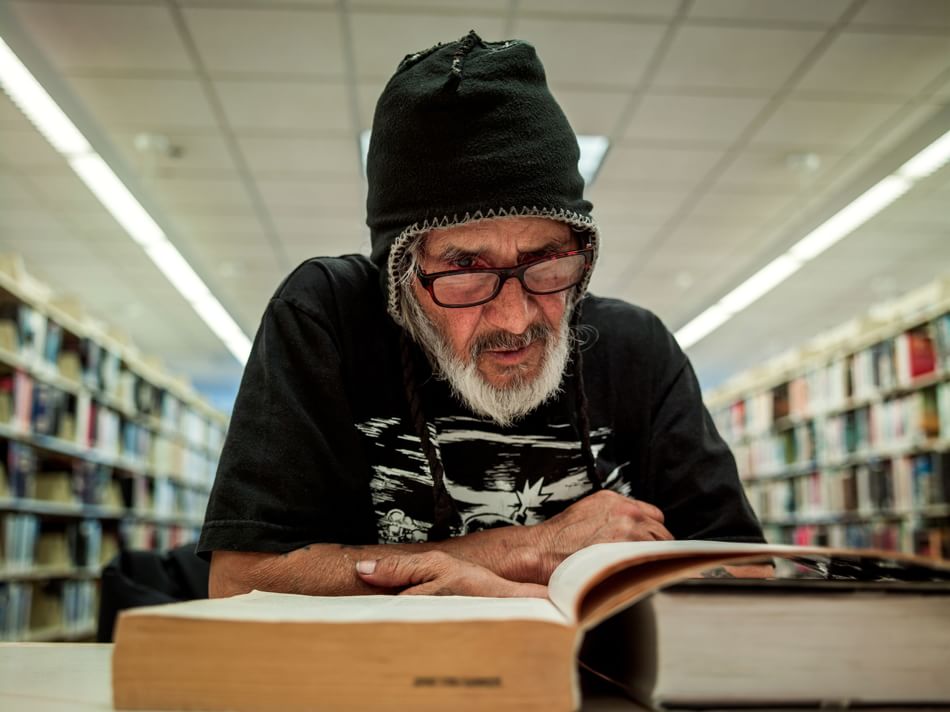 Homeless Library Patron